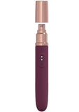 LoveLine The Traveler Rechargeable 10 Speed Travel Vibrator - Burgundy - Holds Lubricant