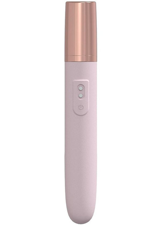 LoveLine The Traveler Rechargeable 10 Speed Travel Vibrator - Pink - Holds Lubricant