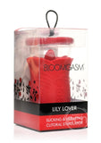 Bloomgasm Lily Lover Sucking & Vibrating Rechargeable Silicone Clitoral Stimulator - Red