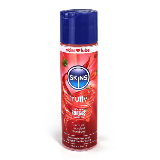 Skins Strawberry Water-Based Lubricant 4 oz.