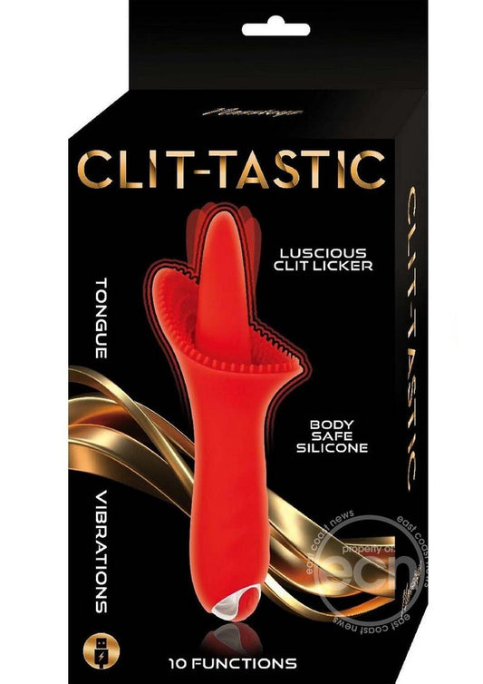 Clit-Tastic Luscious Clit Licker Rechargeable Silicone Clitoral Vibrator - Red