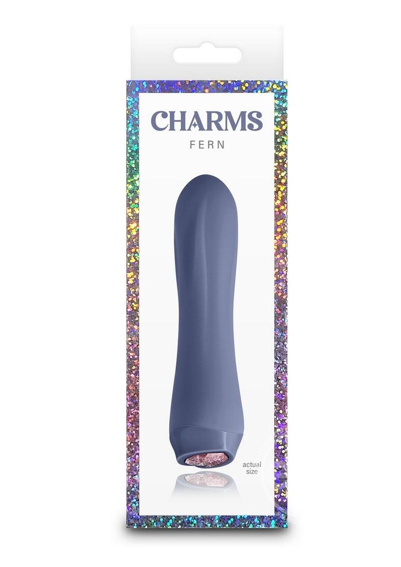 Charms Fern Rechargeable Silicone Mini Vibrator - Gray