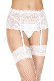 SCRUNCH LACE GARTERBELT - WHITE