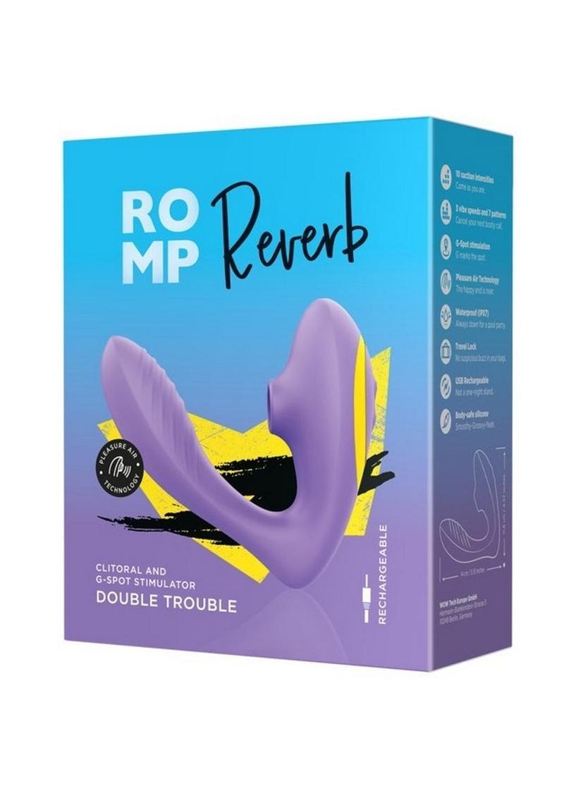 ROMP Reverb Rechargeable Silicone Clitoral and G-Spot Stimulator Purple