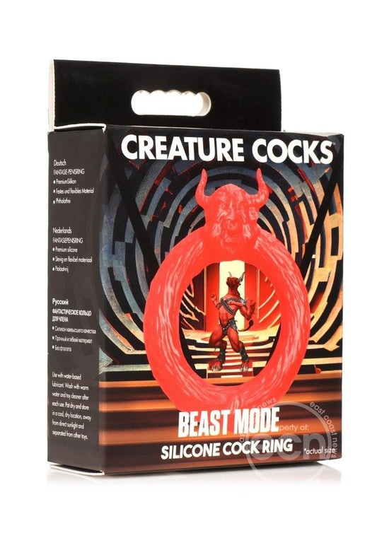 Creature Cocks Beast Mode Silicone Cock Ring - Red