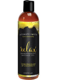 Intimate Earth Relax Aromatherapy Massage Oil Lemongrass & Coconut 4oz