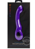 Nu Sensuelle Rhapsody Rechargeable Silicone Single Tapping Vibrator with Clitoral Stimulation - Deep Purple