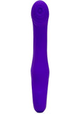 Nu Sensuelle Rhapsody Rechargeable Silicone Single Tapping Vibrator with Clitoral Stimulation - Deep Purple