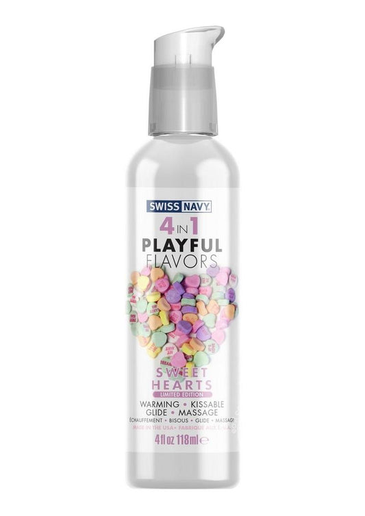 Swiss Navy 4 in 1 Playful Flavors Limited Edition Sweet Hearts 4 oz.