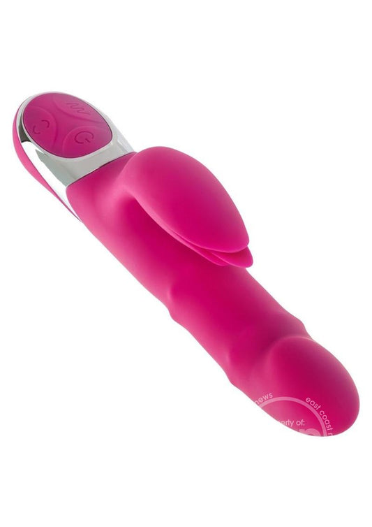 Enchanted Embrace Rechargeable Silicone Rabbit Vibrator - Pink