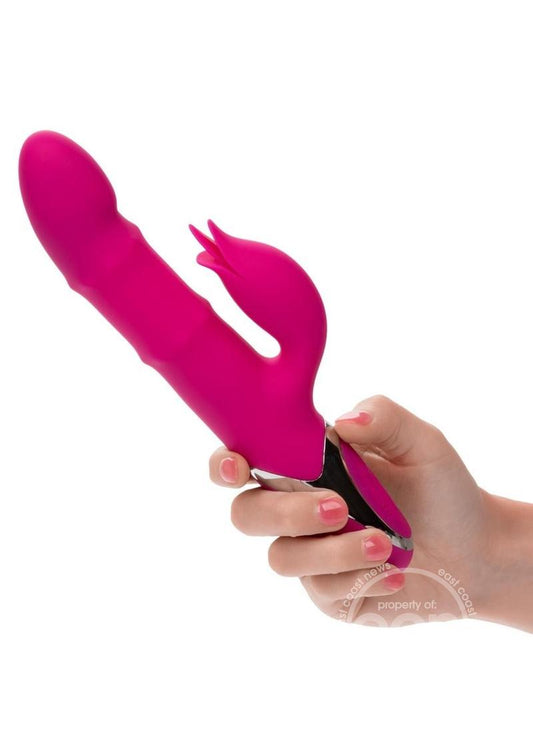 Enchanted Embrace Rechargeable Silicone Rabbit Vibrator - Pink