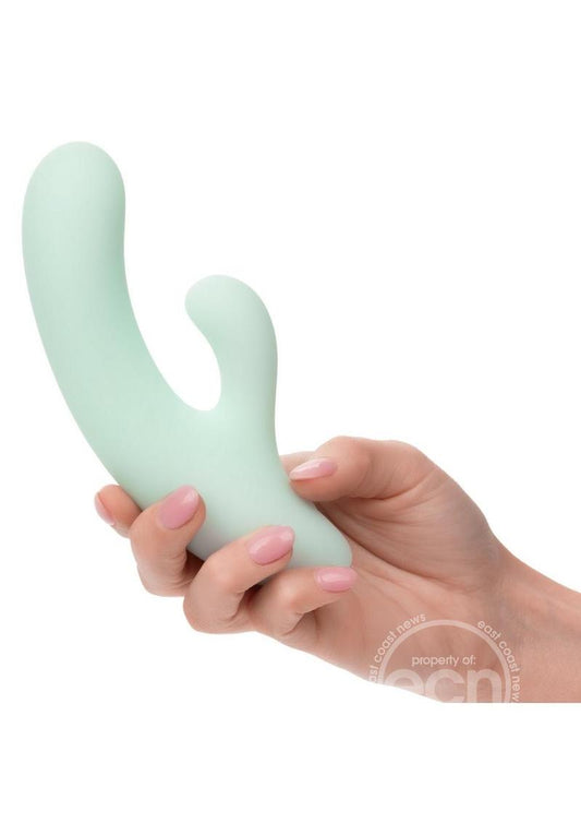 Pacifica Fiji Rechargeable Silicone Dual Vibrator - Green