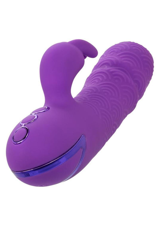 California Dreaming Manhattan Beach Marvel Rechargeable Silicone Rabbit Vibrator - Purple