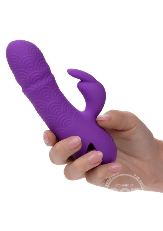 California Dreaming Manhattan Beach Marvel Rechargeable Silicone Rabbit Vibrator - Purple