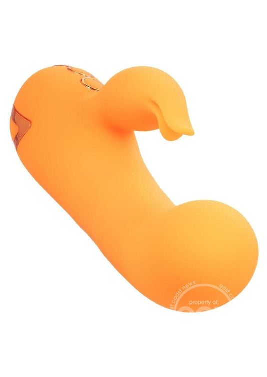 California Dreaming Montecito Muse Rechargeable Silicone Rabbit Vibrator - Orange