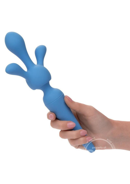 Couture Collection Rechargeable Silicone Body Wand Kit - Blue