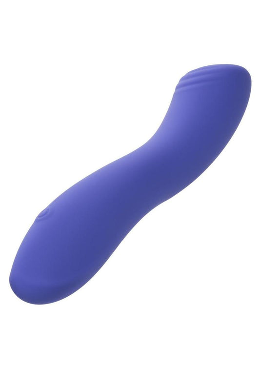 CalExotics Connect Contoured G Rechargeable Silicone App Compatible G-Spot Vibrator with Remote - Purple