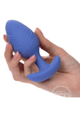 Cheeky Rechargeable Silicone Glow in The Dark Butt Plug - Large - Blue