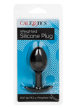 Weighted Silicone Anal Plug - Black