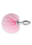 Whipsmart Fluffy Bunny Metal Plug with Tail 2.5in - Pink