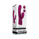 Evolved Double Tap Rechargeable Silicone Thumping Dual Stimulator Burgundy