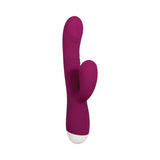 Evolved Double Tap Rechargeable Silicone Thumping Dual Stimulator Burgundy