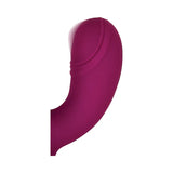 Evolved Double Tap Rechargeable Silicone Thumping Dual Stimulator Burgundy