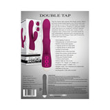 Evolved Double Tap Rechargeable Silicone Thumping Dual Stimulator Burgundy