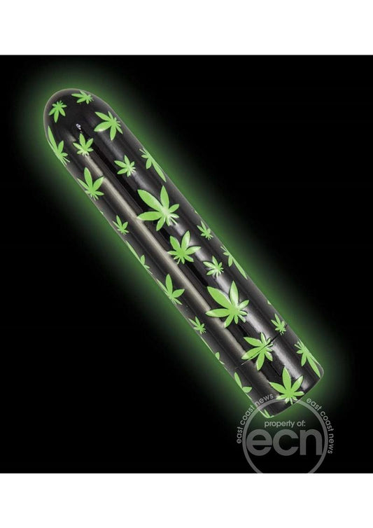 Glow Vibes Pocket High Rechargeable Glow-in-The-Dark Bullet - Black/Green