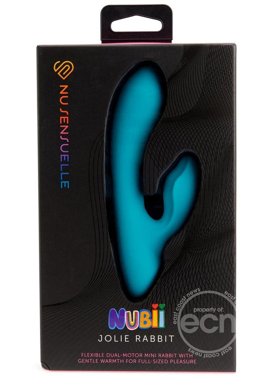 Nu Sensuelle Jolie Nubii Rechargeable Silicone Mini Heating Rabbit - Blue