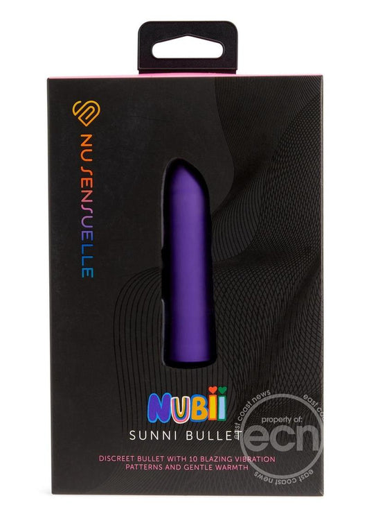 Nu Sensuelle Sunni Nubii Rechargeable Silicone Heating Bullet - Purple