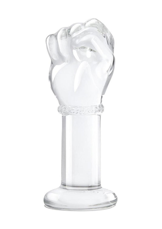 Glas Fist Glass Butt Plug 5in - Clear