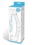 Glas Girthy Double Trouble Glass Dildo 12in - Clear