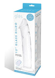 Glas Dildo Glass with Veins and Flat Base 12in - Clear