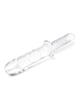 Glas Girthy Glass Cock Double Ended with Handle 11in - Clear