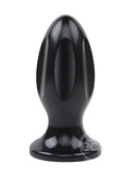 Lux Fetish Grooved Butt Plug 5in - Black