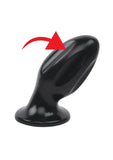 Lux Fetish Grooved Butt Plug 5in - Black