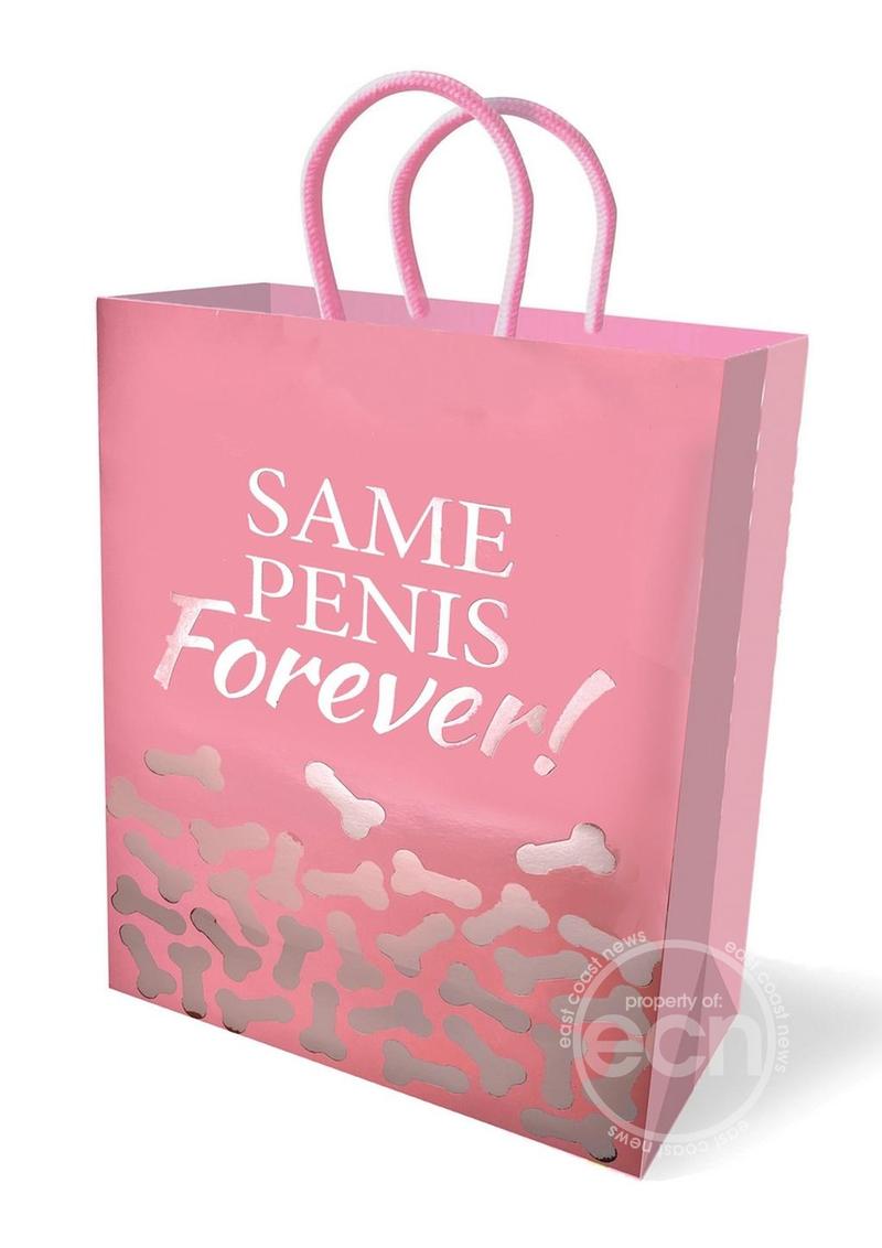Same Penis Forever Gift Bag - Pink/Silver