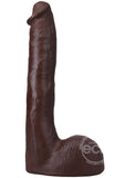 Signature Cocks Ultraskyn Pressure Dildo with Removable Suction Cup 10in - Chocolate