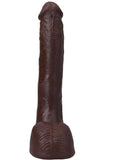 Signature Cocks Ultraskyn Pressure Dildo with Removable Suction Cup 10in - Chocolate