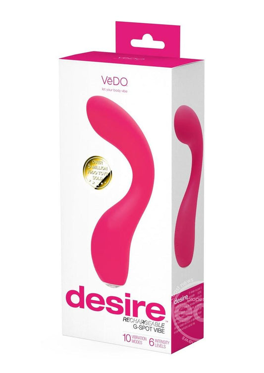 VeDo Desire Rechargeable Silicone G-Spot Vibrator - Pink