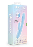 Play with Me Moondust Magic Rechargeable Silicone Rabbit Vibrator - Blue