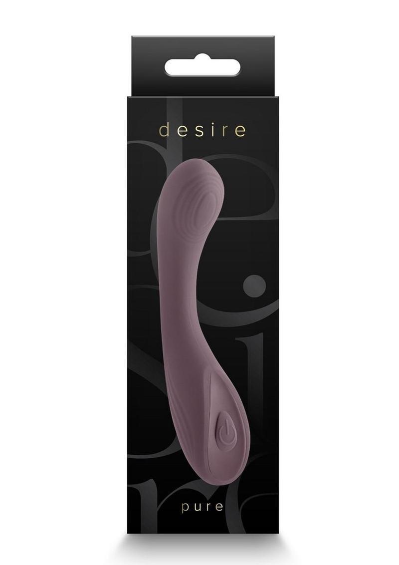 Desire Collection Pure Rechargeable Silicone Vibrator - Grey