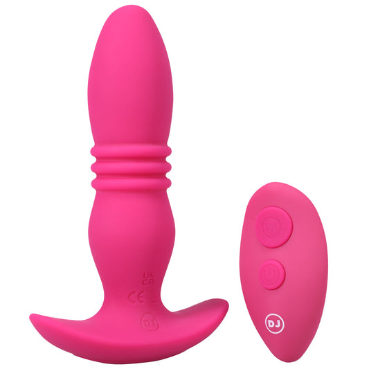 A-Play RISE Rechargeable Silicone Anal Plug with Remote Pink