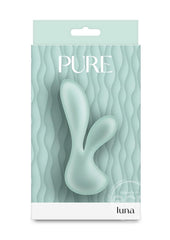 Pure Luna Rechargeable Silicone Rabbit Vibrator - Teal