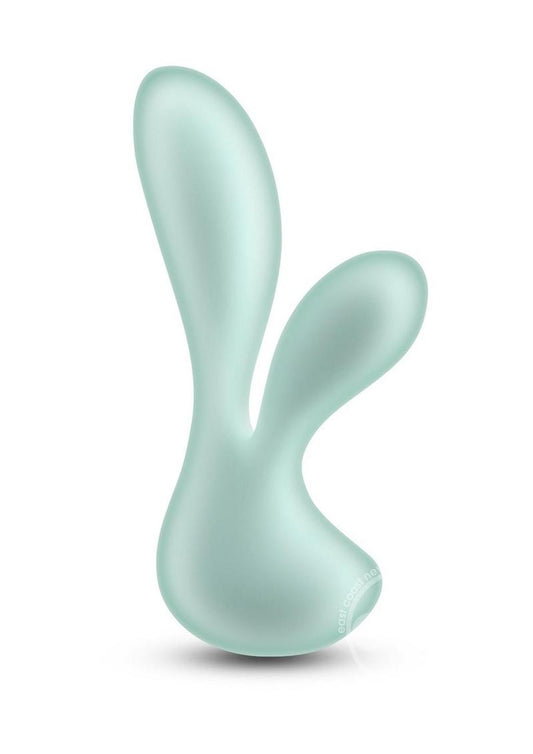 Pure Luna Rechargeable Silicone Rabbit Vibrator - Teal