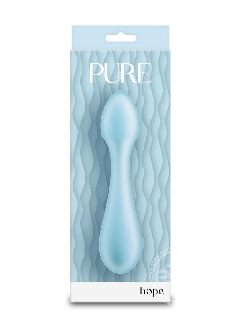 Pure Hope Rechargeable Silicone Wand - Blue