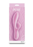 Pure Dawn Rechargeable Silicone Rabbit Vibrator - Pink