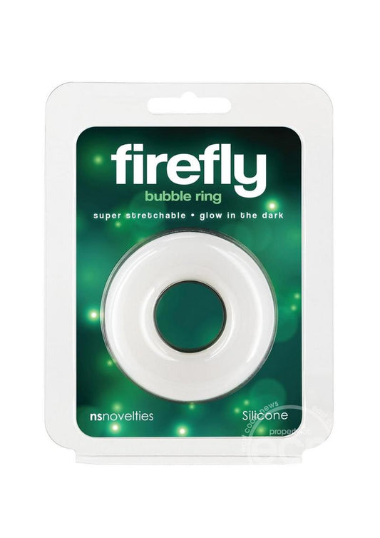 Firefly Bubble Ring Glow in The Dark Cock Ring - Large - White