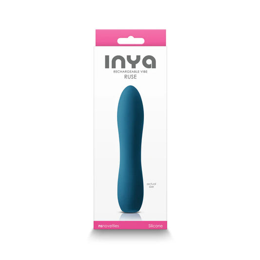 Inya Ruse Rechargeable Silicone Vibrator - Teal